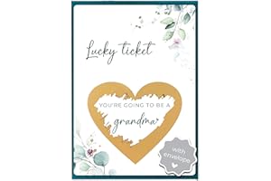 Joli Coon Pregnancy announcement scratch card - You are going to be a grandma - Baby announcement with envelope - Eucalyptus