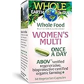 Natural Factors Whole Earth & SEA Women's Once A Day MULTIVITAMIN & Mineral, 60 Vegetarian Capsules