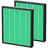 Vital 100S Replacement Filter for LEVOIT Vital 100S and Vital 100S-P Air Purifier, H13 Ture HEPA and Activated Carbon Vital 100S-P Filters, Vital 100S-RF-TX, 2 Pack Green