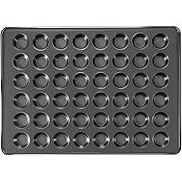 HONGBAKE 48 Cup Mini Muffin Pan, Small Cupcake Pan, Premium Nonstick Muffin Tin for Baking Cheesecake, Dishwasher Safe and He