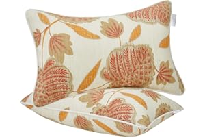 JMGBird Outdoor Lumbar Pillows Set of 2 Outdoor Decorative Pillows with Insert Included 12×20 Inch Outdoor Pillows for Patio Furniture