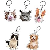Kaulipoa Custom Acrylic pet Keychain - Personalized Gift with Photo Engraved - Durable Dog Cat Lover Accessories