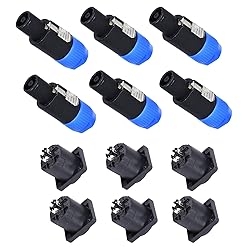 HBU 6 Sets (12 Packs) Speakon Plug Kit - 6pcs Pole