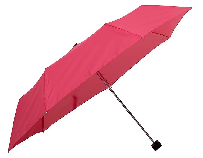 Sleek 3 Fold Lightweight Mini Windproof Pink Umbrella