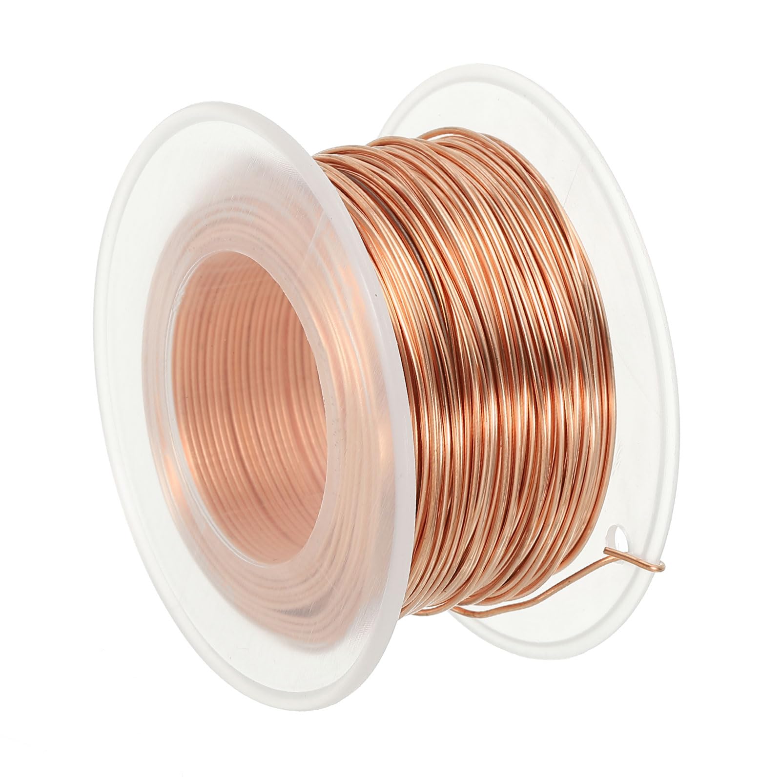 PATIKIL 111.55 Feet Solid Bare Copper Wire,20 Gauge 99.96% Pure Copper Wire 0.8mm Soft Beading Wire Metal Plant Stem Ties for Jewelry Craft (34m)