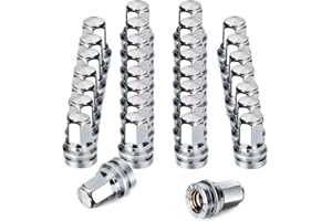 glorider F250 Lug Nuts Chrome, M14x1.5 F350 Super Duty Lug Nut OEM Factory Replace HCPZ-1012-B HCPZ-1012-A, 14x1.5 Thread LugNuts fit for 2017-2024 Ford F250 F350, Closed End Mag/Flat Seat