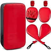 7 in 1 Taekwondo Kick Pad Boxing Training Equipment | Punching Mitts Martial Arts Wrist Band Adjustable Soft Pads Set for Karate Muay Thai Mma Training