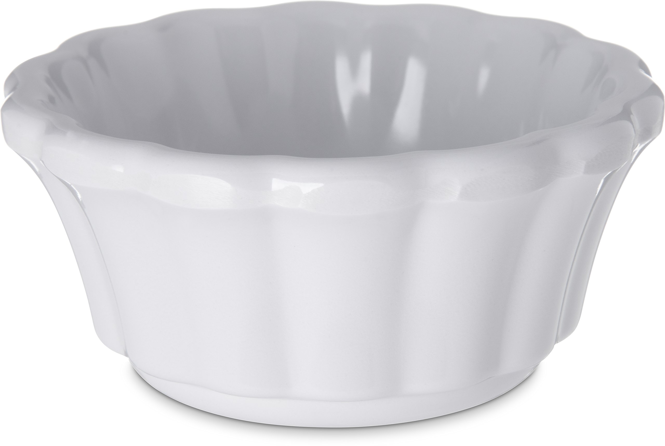 Carlisle FoodService Products 4394402 Melamine Scalloped Ramekin, 3 oz, White (Pack of 48)