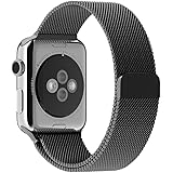 Apple Watch Correa, con Cerradura Im&aacute;n &Uacute;nico, JETech 42mm Milanese Loop Correa de Acero Inoxidable Reemplazo de Banda de la Mu&ntilde;eca para Apple Watch Todos los Modelos 42mm No Hebilla Needed (Negro) - 2108