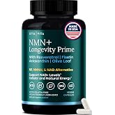 NMN Supplement (5-in-1) with Resveratrol for NAD+ &amp; Cellular Support, 60 Ct | NMN with fisetin, astaxanthin &amp; olive leaf to support NAD+ levels, cellular energy, focus &amp; healthy aging, vegan, made in USA