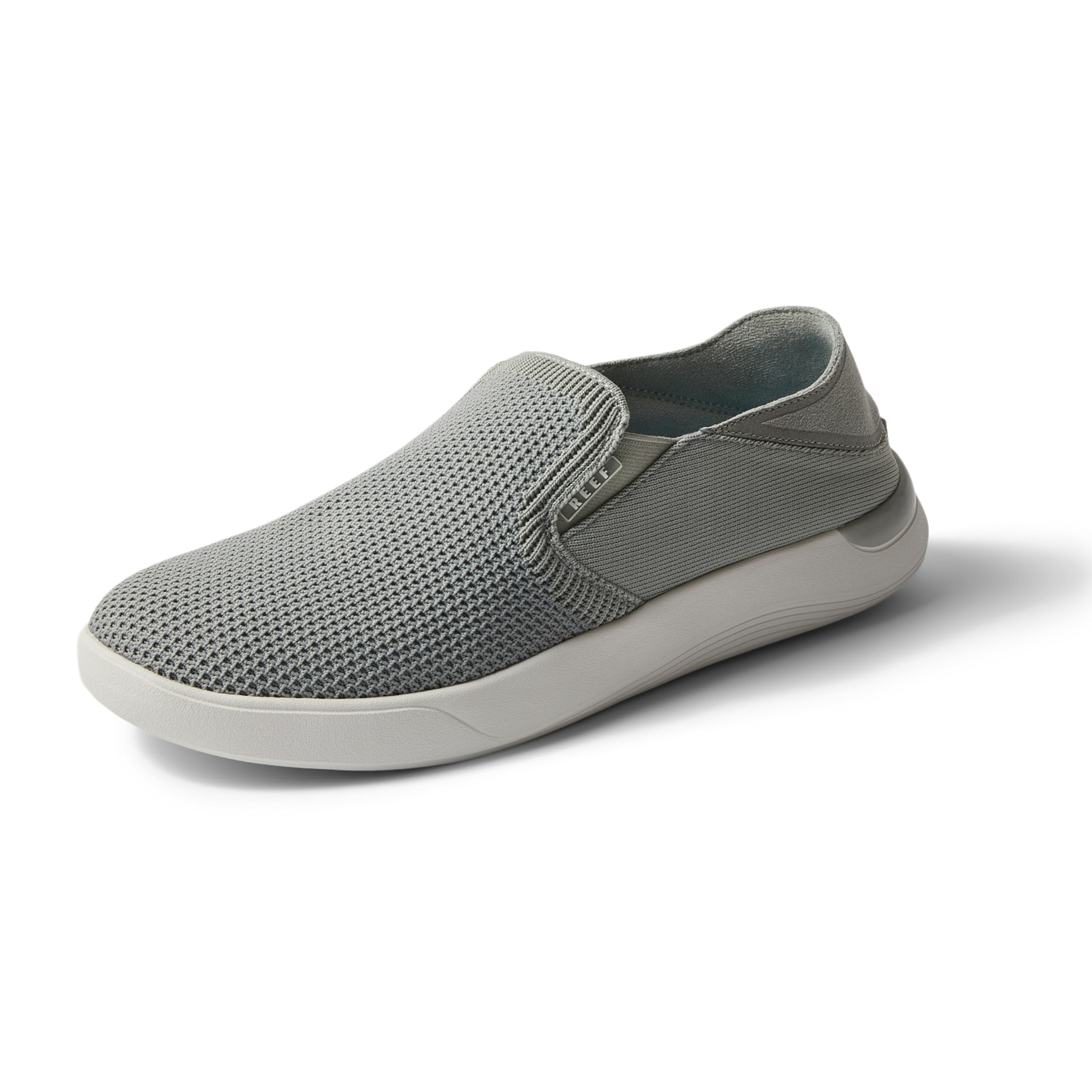 Reef Neptune Slip On Mens Shoe, Lightweight & Breathable, Soft Cushion Footbed, Grey, 10