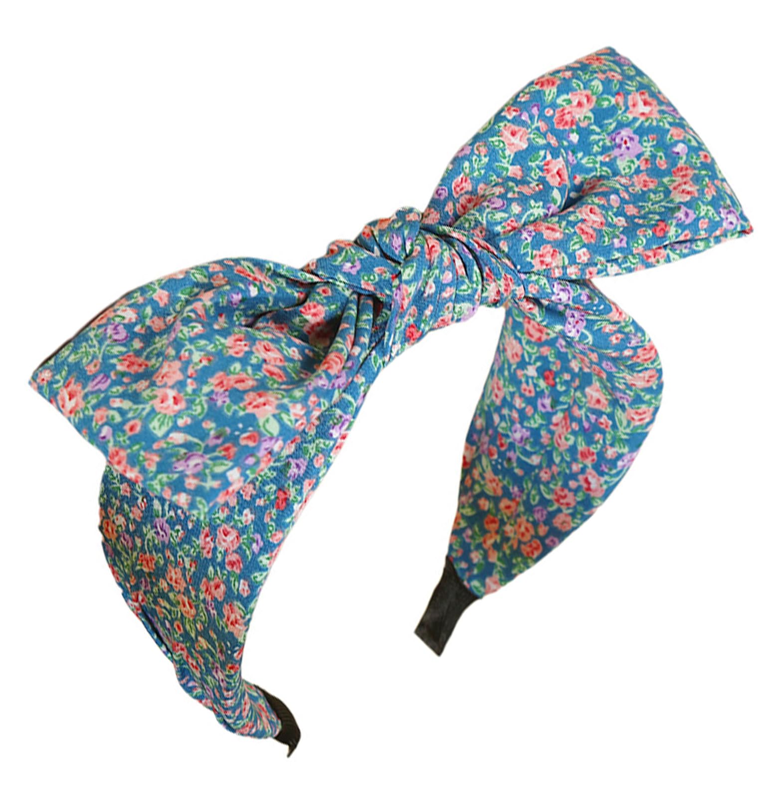 scicent Head Bands Adult Women Bow Print Hairbands Knotted Headband Fabric Print Hair Band Twisted Headwrap Bunny Ear Wide Hair Hoops Boho Headbands for Women 10906 — image 1