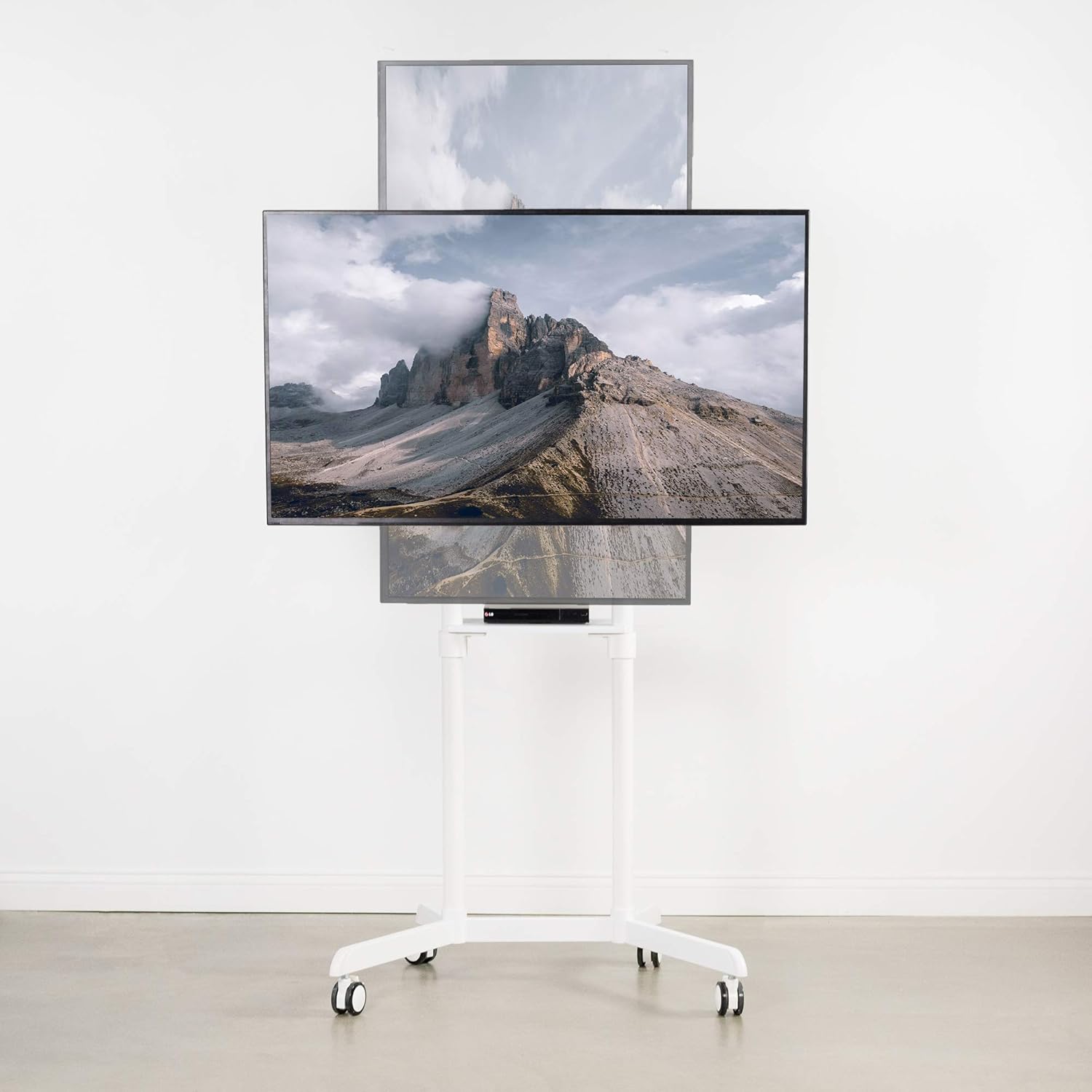 VIVO Mobile Premium TV Cart for 37 to 70 inch Flat Screens, Samsung Digital Flipchart, Microsoft Surface Hub 2S, Luxury Portrait to Landscape TV Display Stand with Wheels, White (STAND-TV02PW): Home Audio & Theater