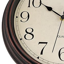 Foxtop 14 Inch Wall Clock Battery Operated Silent