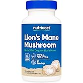 Nutricost Lion's Mane Mushroom Capsules 2100mg, 30 Servings - CCOF Certified Made with Organic, Vegetarian, Gluten Free, 700mg Per Capsule, 90 Capsules