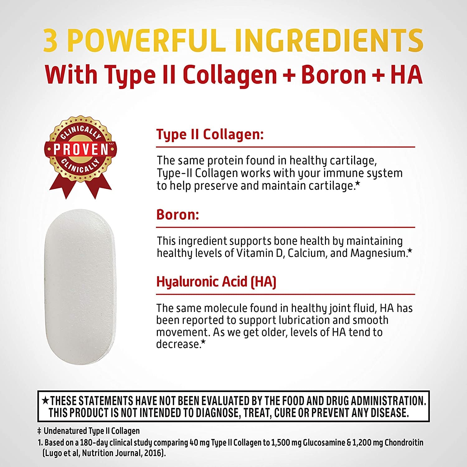 Mua Type II Collagen & Boron Ultra Triple Action Joint Support Tablets (30 Count in A Box), for