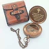DAYOL'X Psalm 32:8 Engraved Personalized Compass - Baptism Gifts for Boys Girls, First Communion, Best Graduation Gift - Best College Graduation Gift - Religious Jewelry - Personalized Bibles Quote