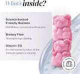 Novomins Kids Probiotic Gummies 2 Billion 30 Count Vitamin D Calcium 1 Month view 3