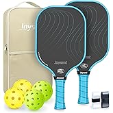 Joysent Pickleball Paddles Set, USAPA Approved Carbon Fiber Pickleball Set with Pickleball Rackets and Indoor Outdoor Pickle Balls, Beginner Pickleball Paddle for Adults Men Women