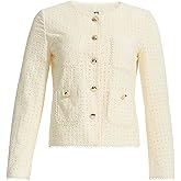 Anne Klein Women's Eyelet Button-Front Blazer