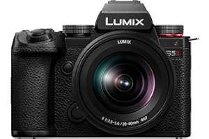 Panasonic LUMIX S5II Mirrorless Camera, 24.2MP Full Frame with Phase Hybrid AF, New Active I.S. Technology, Unlimited 4:2:2 10-bit Recording with 20-60mm F3.5-5.6 L Mount Lens - DC-S5M2KK Black