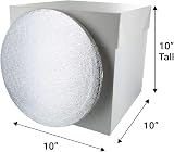 Culpitt 10" Round Silver Cake Board & Tall White Cake Box Combo view 3