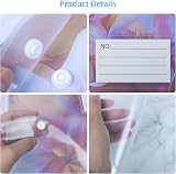 GoodtoU Clear A4 Plastic Wallets 24 Pack with Label Pocket Snap Button view 5