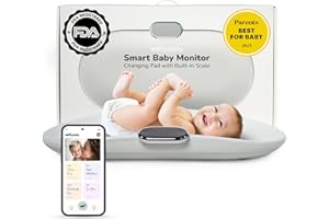 Woddle Multifunctional Smart Baby Changing Pad with Medical Grade Scale for Critical Weight Monitoring + AI App, Noise Machine, Warmer, Night Light, Touchscreen Tracker, All-in-One