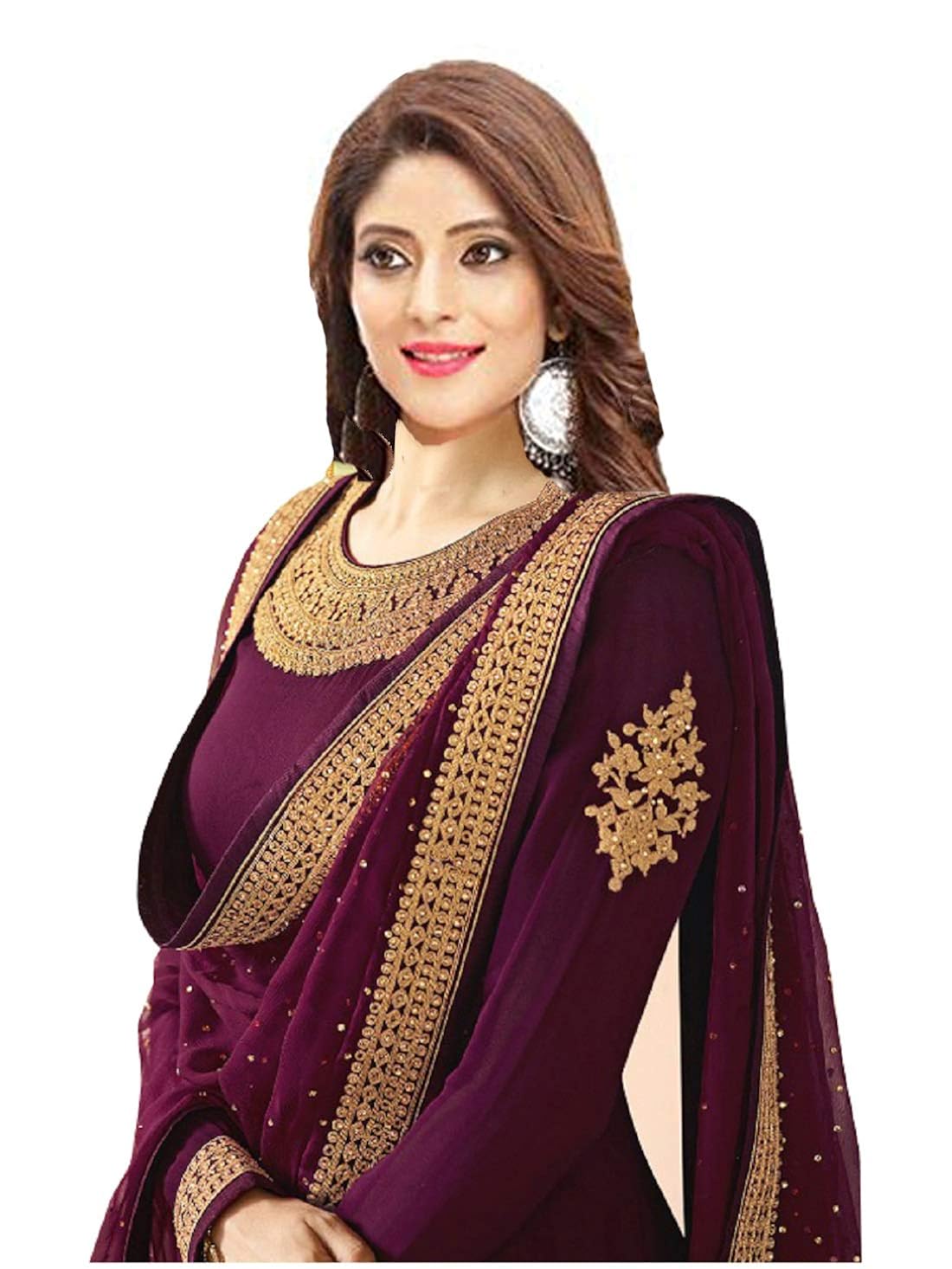 mordenfab women's faux georgette dress material