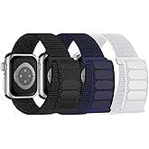 Acextro 3 Pack Sport Bands Compatible with Apple Watch Band 38mm 40mm 41mm 42mm 44mm 45mm 46mm 49mm for Men Women, Adjustable Breathable Nylon Straps for iWatch Series 10/9/8/7/6/5/4/3/SE/Ultra