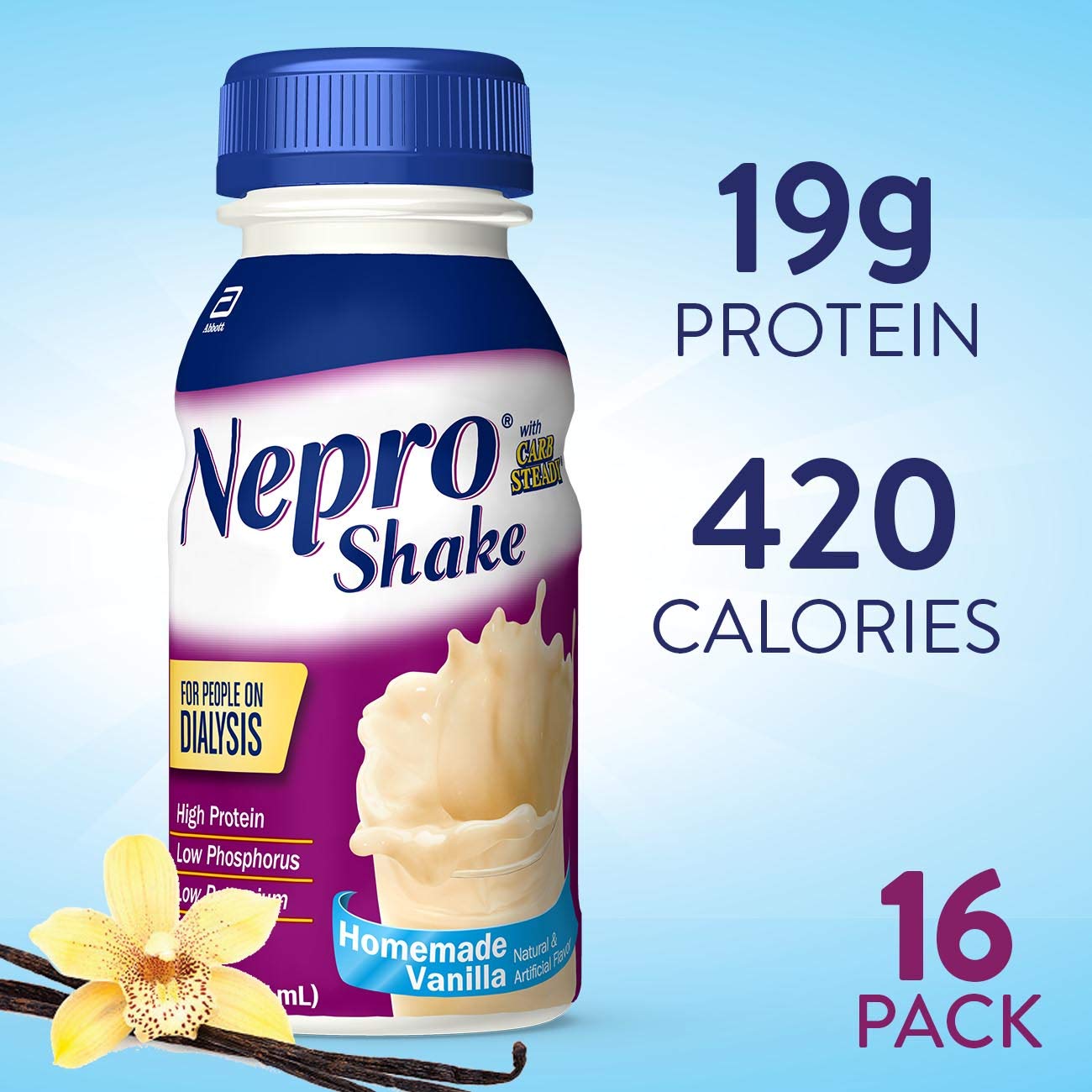 Galleon Nepro Nutrition Shake For People On Dialysis, With 19 Grams Of Protein, 420 Calories