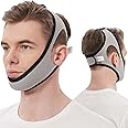 Anti Snoring Chin Strap for Cpap Users, KeyBegin Adjustable Chin Strap for Snoring Chin Strap for Sleeping, Upgraded Cpap Chin Strap to Keep Mouth Closed While Sleeping(Grey)