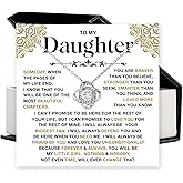 To My Daughter Love Knot Necklace from Mom and Dad – Meaningful Jewelry Gift with Heartfelt Message Card and Elegant Luxury Gift Box, Ideal Keepsake for Birthday, Graduation, Wedding, or Christmas