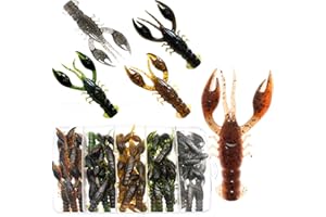 Gefischtter Senko Worms 40/133Pcs Fishing Soft Plastic Bait Bass Fishing Lures,Crawfish Lure Soft Plastic Worms Fishing Lure Wacky Rig Carolina Rigged