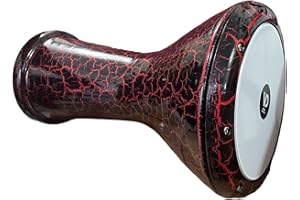 CORSARO MUSIC VD® Darbuka/Doumbek Cast Aluminum - Tuning Lugs & Rmvble Head (8 ½ in.) (Cracked Lava)