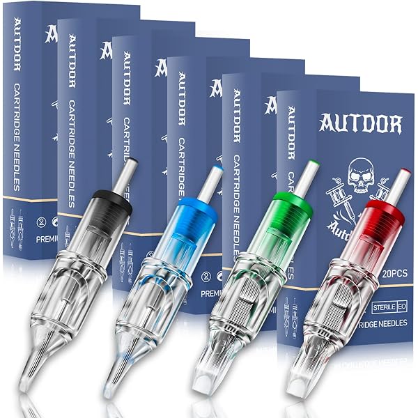 20 Einweg-Tattoo-Nadeln Mit Griffen – 25 Mm, Steril, Für Runde Liner (9RM)
