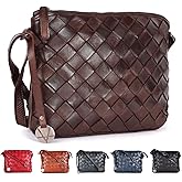 VILENCA HOLLAND Genuine Leather Crossbody Sling Bag for Women - Trendy Casual Office Bag with Adjustable Strap
