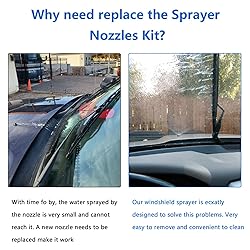 Front Windshield Washer Nozzles Kit, Windshield