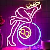 Saly Ror 8 Man Cave Neon Sign Led Light for Wall Decor, Neon Lights for Business Sign Bar Pub Restaurant, Neon Led Light for Billiard Signs