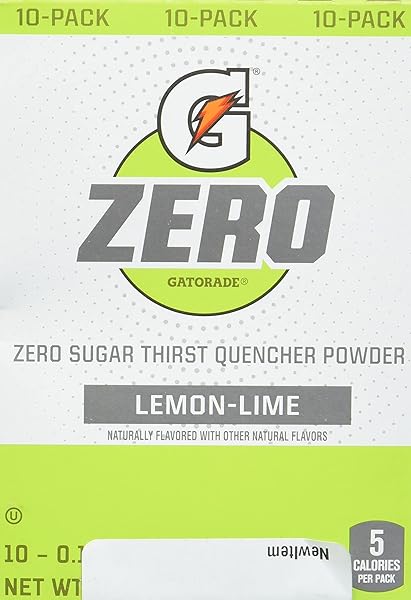 G ZERO LEMON LIME POWDER 10 COUNT (PACK OF 1)