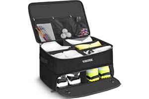2 Layer Golf Trunk Organizer, Waterproof Car Golf Locker with Separate Ventilated Compartment for 2 Pair Shoes, Durable Golf 