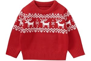 Karwuiio Toddler Baby Boy Christmas Sweater Long Sleeve Knite Sweater Fall Winter Clothes