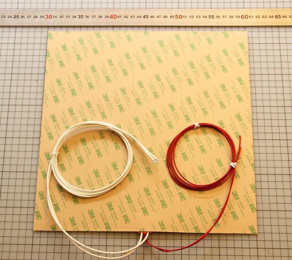 HEASEN 300 X 300mm 12" X 12" 110V/120V/220V 750W Flexible Silicone Heater Mat/Pad for 3D Printer Heated Bed Heating Bed