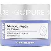 goPure Advanced Repair Eye Cream - Under Eye Cream for Puffiness, Bags, and Dark Circles, Visibly Improve the Look of Fine Lines, Wrinkles, and Crows Feet - 0.57 fl oz