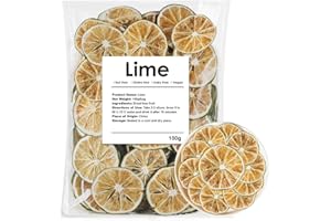 YILING Dried Lime Slices 3.52oz/100g, Dehydrated Dry Lime For Cocktails, 100% Natural & No Additives, No Sugar Added (3.52 oz)