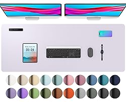 Aothia Large PU Leather Desk Pad Protector