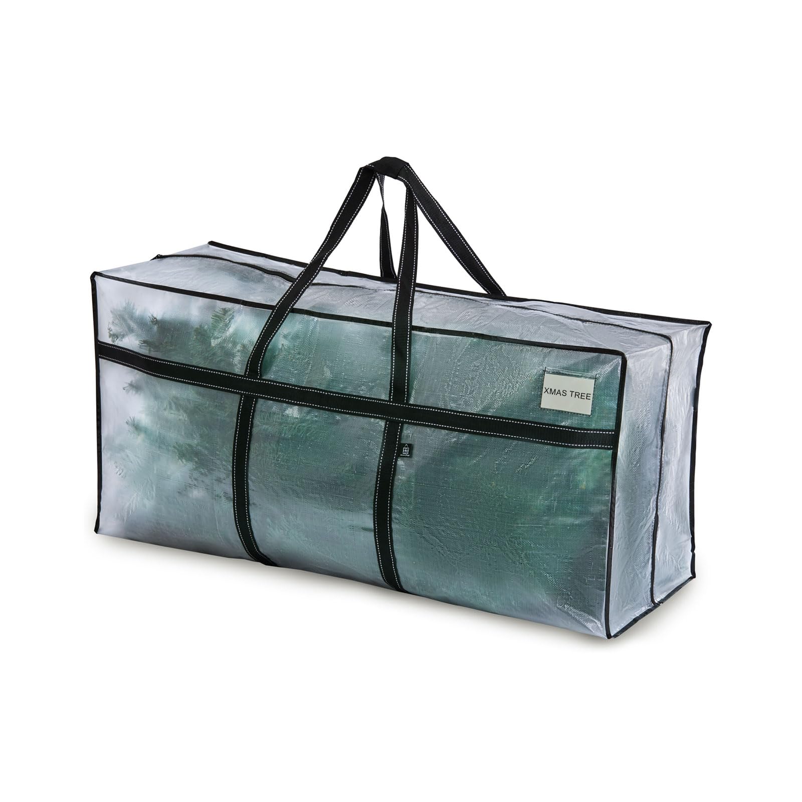 VENO 1 Pack Extra Large Moving Bags, Christmas Tree Storage Bin,Heavy Duty Moving Boxes, Large Storage Bins with Lids Alternative for College, Packing Supplies Essentials (Clear, 1 Pack)