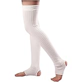 SHENHE Women's Thigh High Ballet Dance Knitted Stirrup Leg Warmers Over The Knee Warm Long Socks