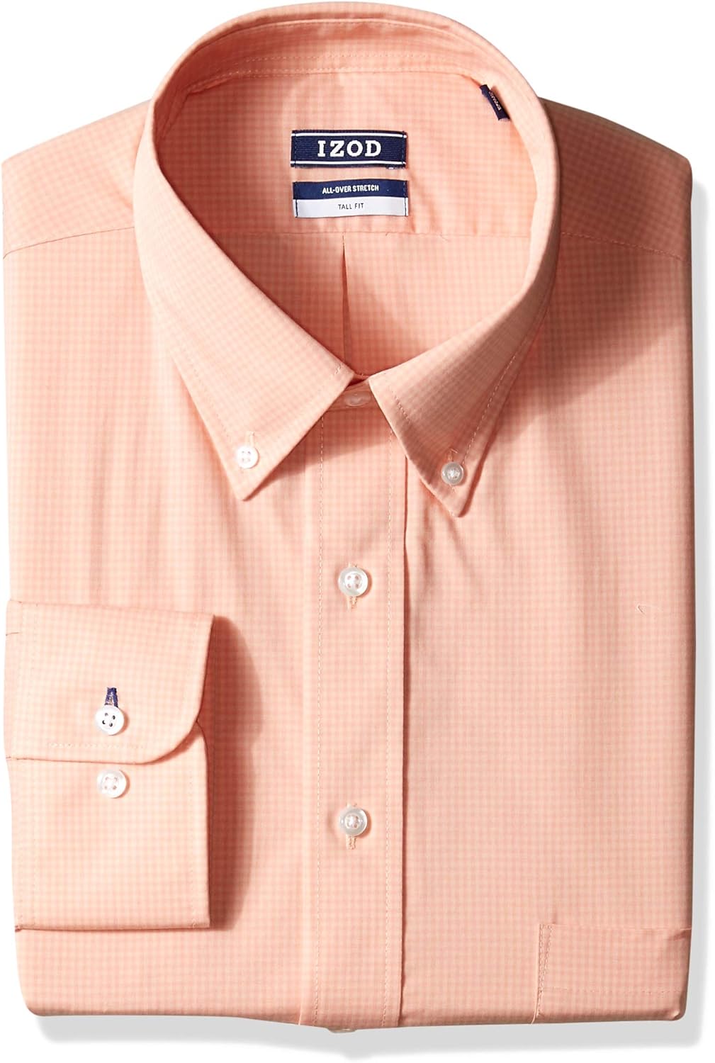 IZOD Men's Fit Dress Shirt Stretch Check (Big and Tall) at  Men’s Clothing store