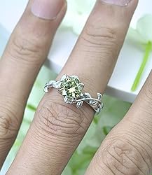 Wasee August Birthstone Ring 925 Sterling Silver
